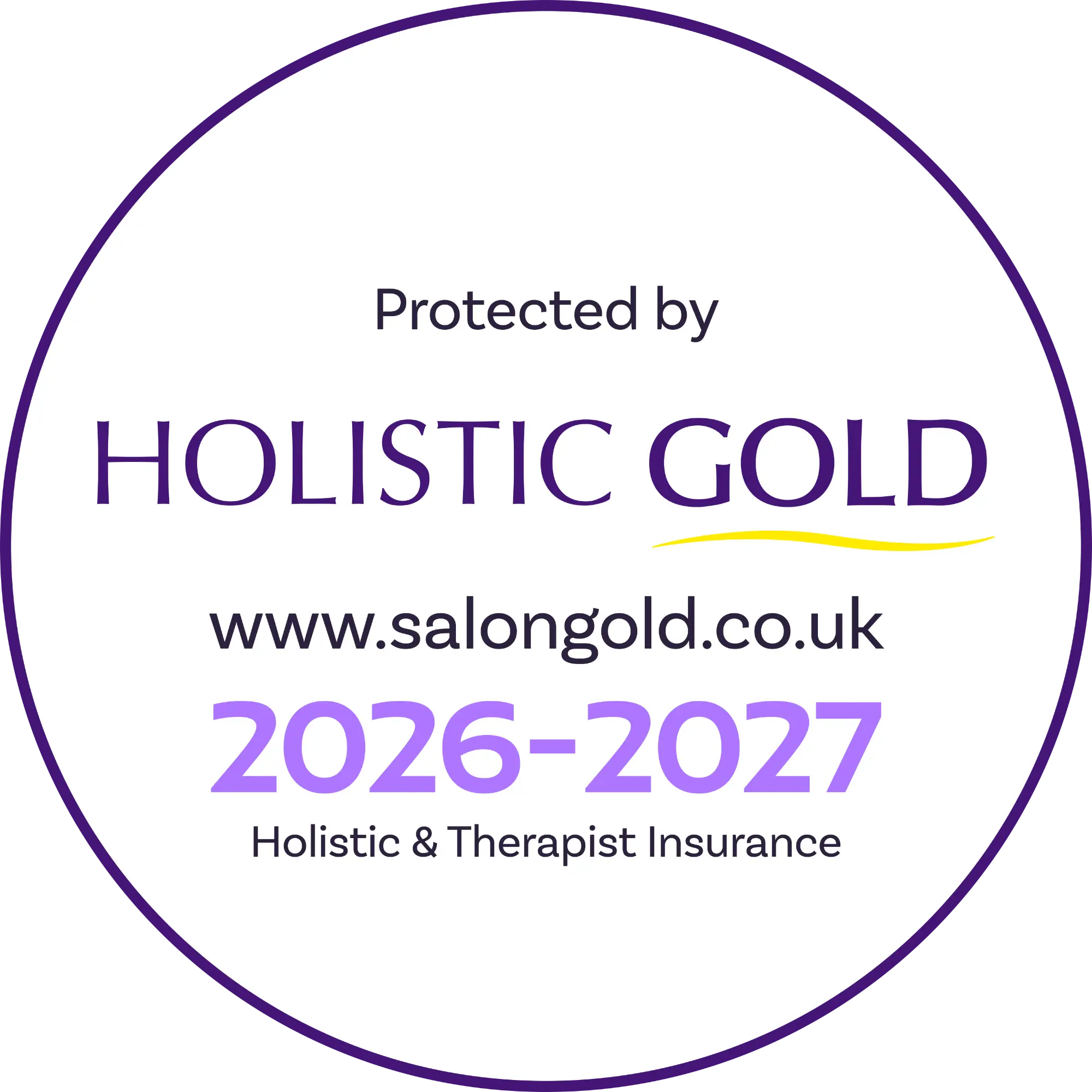 Holistic Gold Therapist Insurance logo.